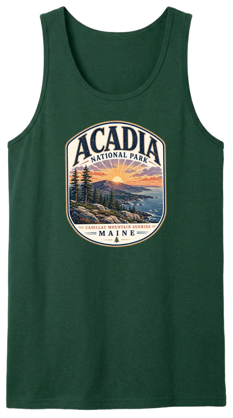ADULT Acadia National Park Chest Logo T Shirt | Hoodie | Long Sleeve | Sweatshirt | Crew Neck | Tank Top 1 Fiesta Doodle waterproof vinyl sticker. dishwasher safe outdoor sticker.
