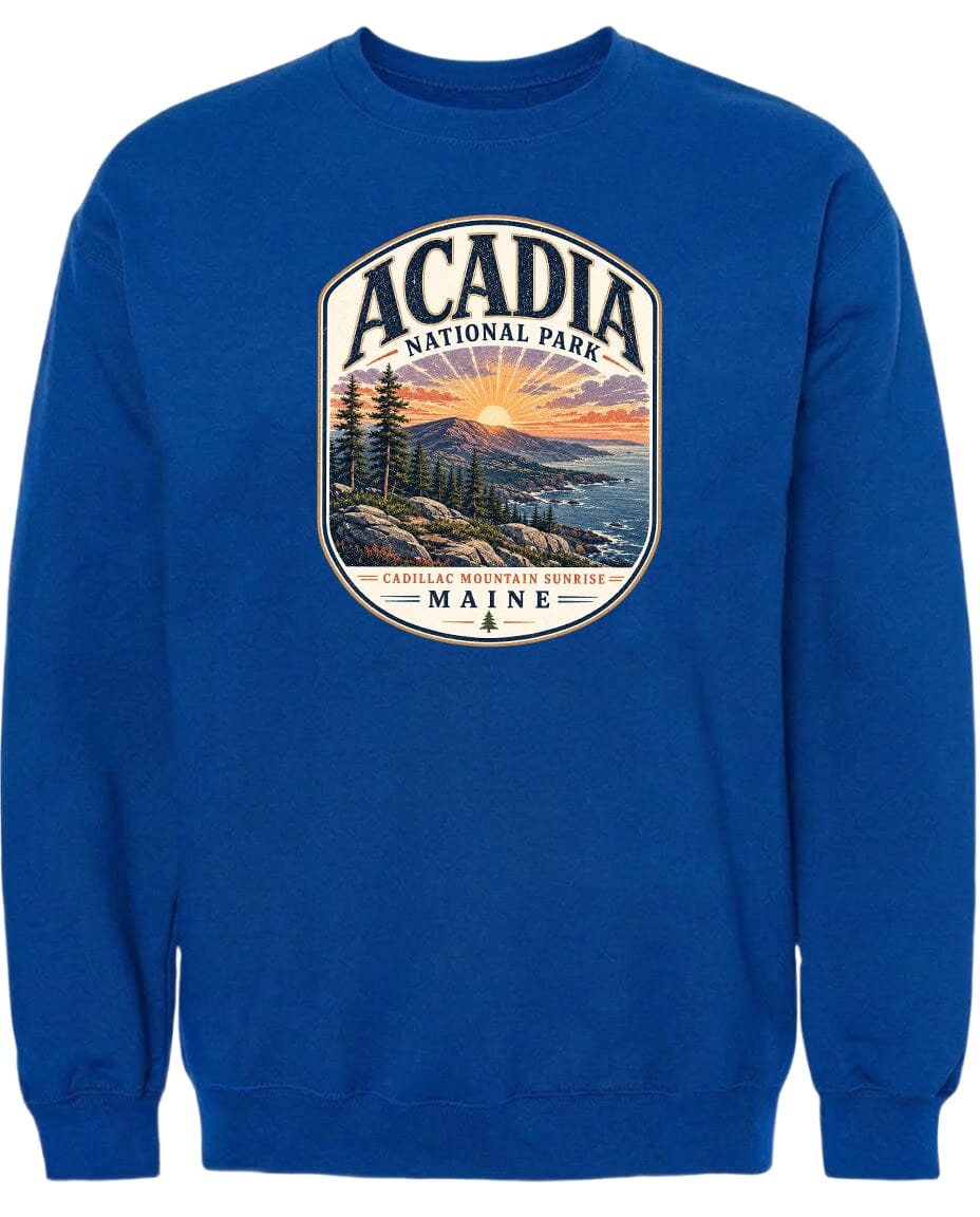 ADULT Acadia National Park Chest Logo T Shirt | Hoodie | Long Sleeve | Sweatshirt | Crew Neck | Tank Top 1 Fiesta Doodle waterproof vinyl sticker. dishwasher safe outdoor sticker.