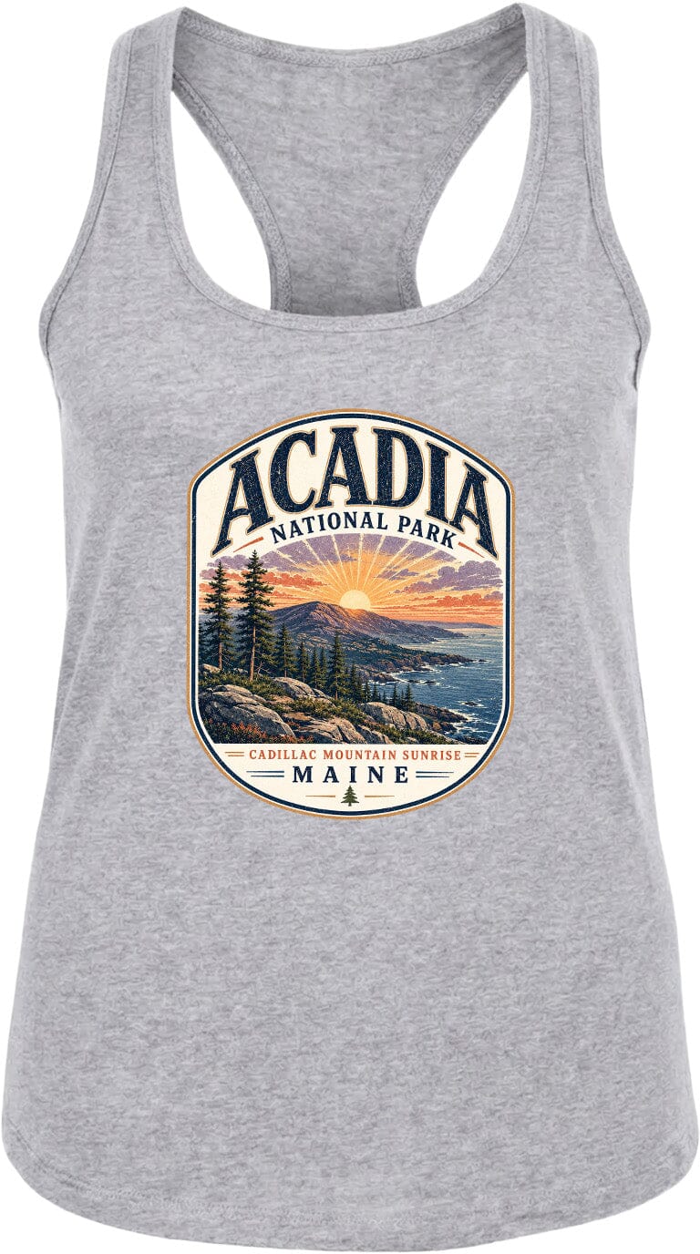 ADULT Acadia National Park Chest Logo T Shirt | Hoodie | Long Sleeve | Sweatshirt | Crew Neck | Tank Top 1 Fiesta Doodle waterproof vinyl sticker. dishwasher safe outdoor sticker.