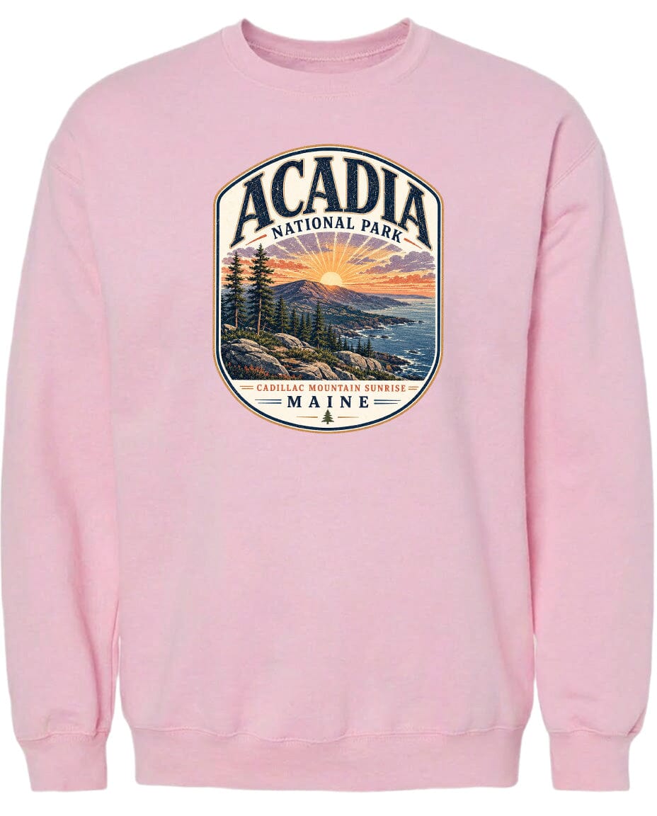 ADULT Acadia National Park Chest Logo T Shirt | Hoodie | Long Sleeve | Sweatshirt | Crew Neck | Tank Top 1 Fiesta Doodle waterproof vinyl sticker. dishwasher safe outdoor sticker.