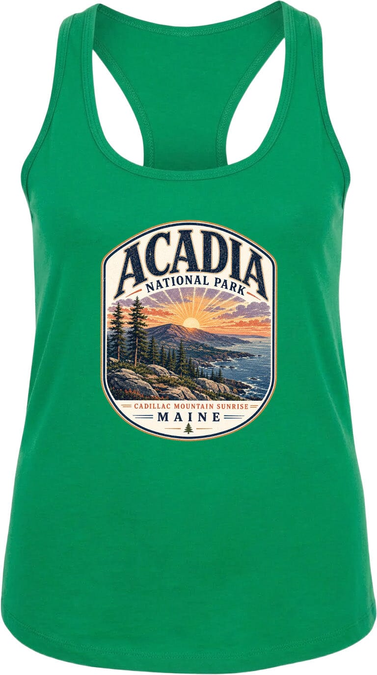 ADULT Acadia National Park Chest Logo T Shirt | Hoodie | Long Sleeve | Sweatshirt | Crew Neck | Tank Top 1 Fiesta Doodle waterproof vinyl sticker. dishwasher safe outdoor sticker.