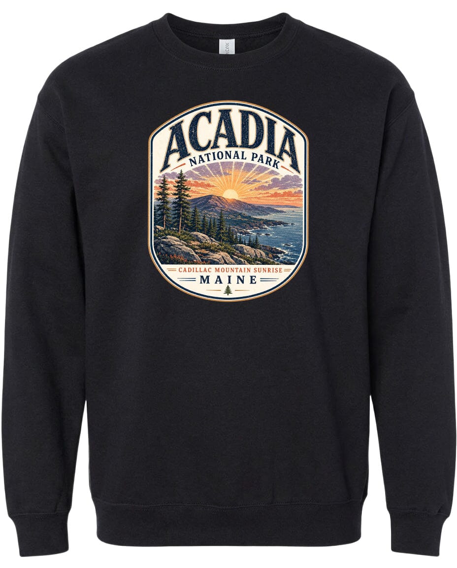 ADULT Acadia National Park Chest Logo T Shirt | Hoodie | Long Sleeve | Sweatshirt | Crew Neck | Tank Top 1 Fiesta Doodle waterproof vinyl sticker. dishwasher safe outdoor sticker.