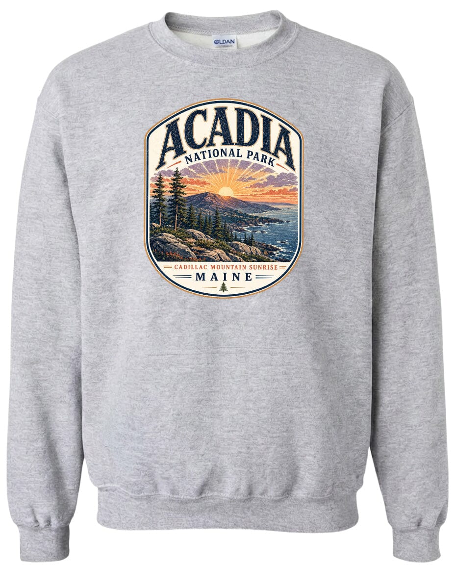ADULT Acadia National Park Chest Logo T Shirt | Hoodie | Long Sleeve | Sweatshirt | Crew Neck | Tank Top 1 Fiesta Doodle waterproof vinyl sticker. dishwasher safe outdoor sticker.