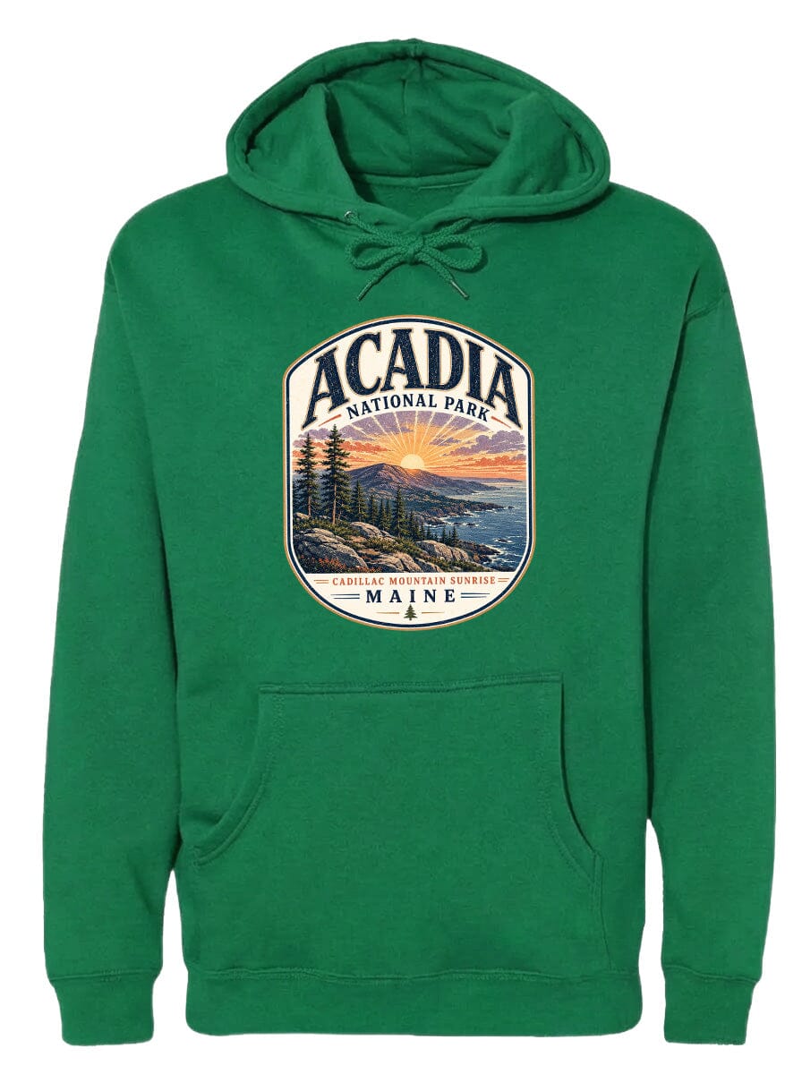 ADULT Acadia National Park Chest Logo T Shirt | Hoodie | Long Sleeve | Sweatshirt | Crew Neck | Tank Top 1 Fiesta Doodle waterproof vinyl sticker. dishwasher safe outdoor sticker.