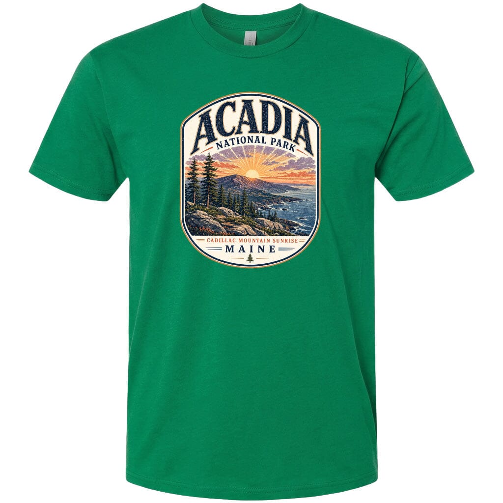 ADULT Acadia National Park Chest Logo T Shirt | Hoodie | Long Sleeve | Sweatshirt | Crew Neck | Tank Top 1 Fiesta Doodle waterproof vinyl sticker. dishwasher safe outdoor sticker.