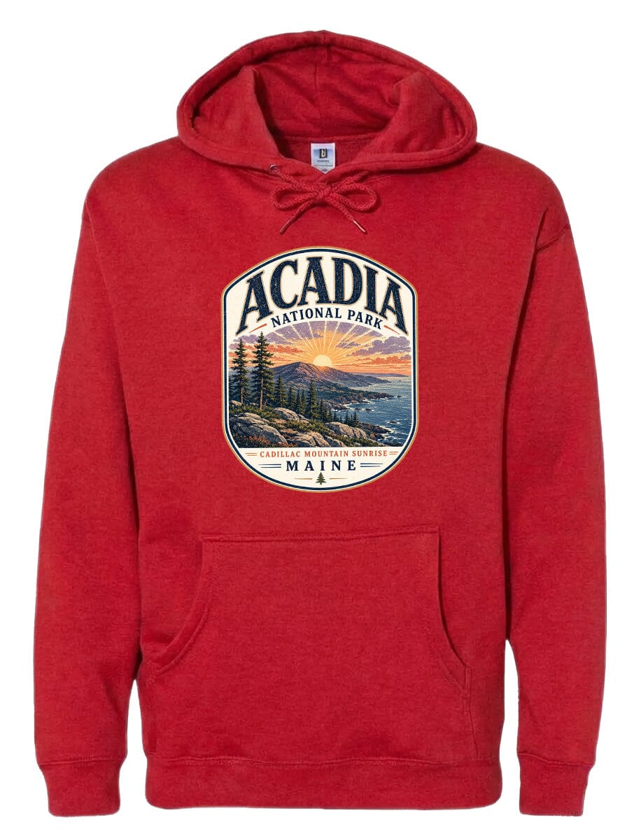 ADULT Acadia National Park Chest Logo T Shirt | Hoodie | Long Sleeve | Sweatshirt | Crew Neck | Tank Top 1 Fiesta Doodle waterproof vinyl sticker. dishwasher safe outdoor sticker.