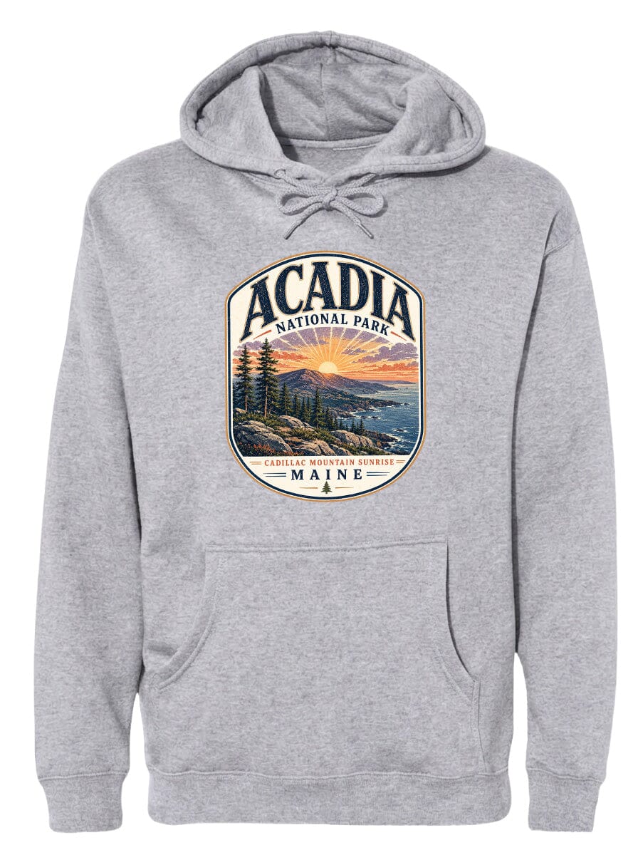 ADULT Acadia National Park Chest Logo T Shirt | Hoodie | Long Sleeve | Sweatshirt | Crew Neck | Tank Top 1 Fiesta Doodle waterproof vinyl sticker. dishwasher safe outdoor sticker.