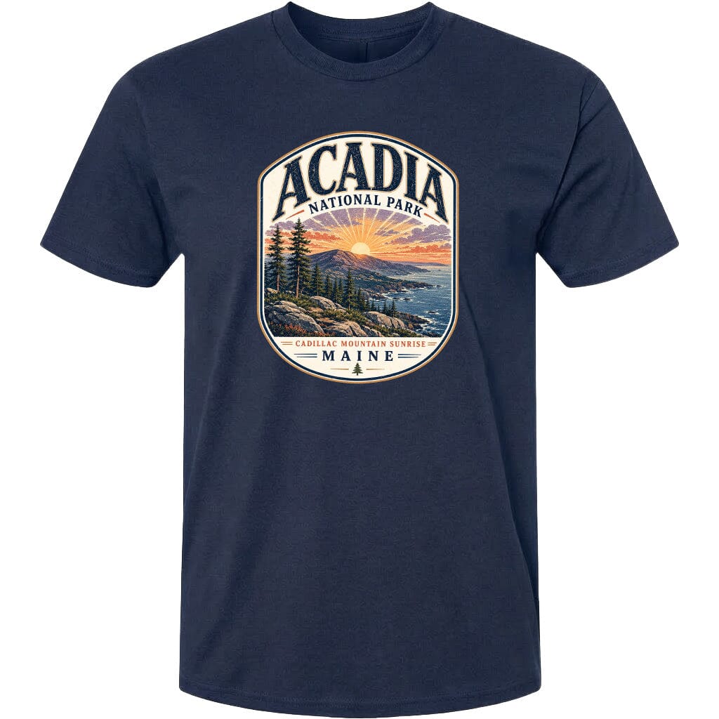 ADULT Acadia National Park Chest Logo T Shirt | Hoodie | Long Sleeve | Sweatshirt | Crew Neck | Tank Top 1 Fiesta Doodle waterproof vinyl sticker. dishwasher safe outdoor sticker.