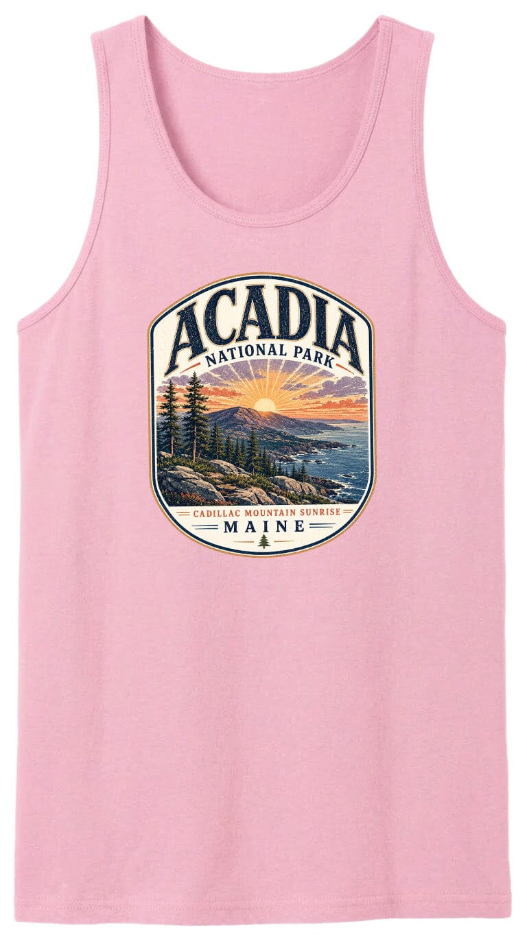 ADULT Acadia National Park Chest Logo T Shirt | Hoodie | Long Sleeve | Sweatshirt | Crew Neck | Tank Top 1 Fiesta Doodle waterproof vinyl sticker. dishwasher safe outdoor sticker.