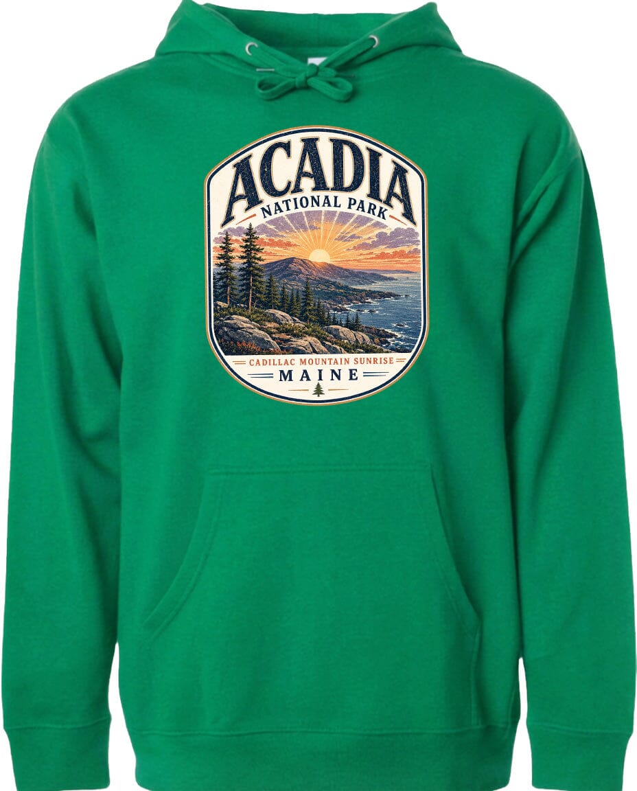 ADULT Acadia National Park Chest Logo T Shirt | Hoodie | Long Sleeve | Sweatshirt | Crew Neck | Tank Top 1 Fiesta Doodle waterproof vinyl sticker. dishwasher safe outdoor sticker.