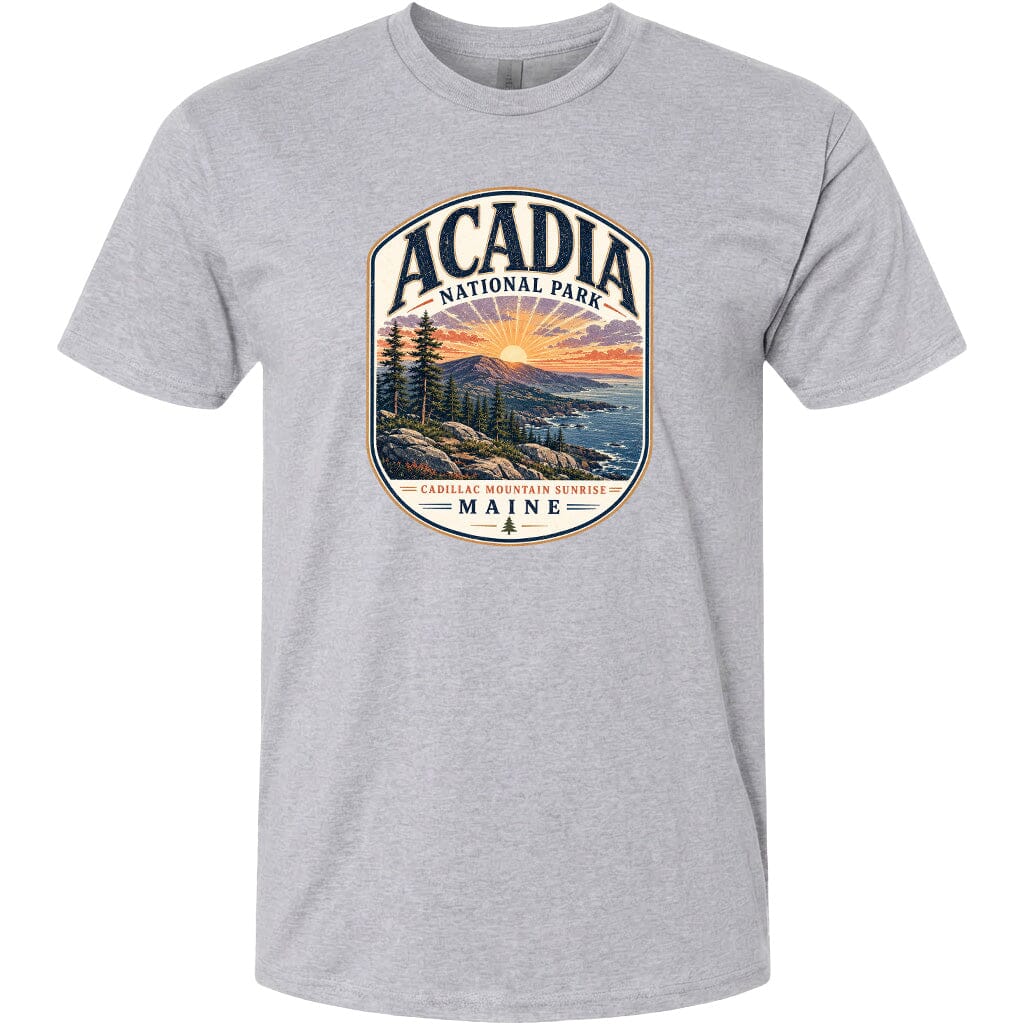 ADULT Acadia National Park Chest Logo T Shirt | Hoodie | Long Sleeve | Sweatshirt | Crew Neck | Tank Top 1 Fiesta Doodle waterproof vinyl sticker. dishwasher safe outdoor sticker.