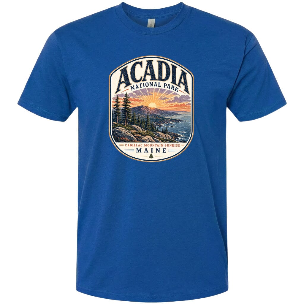 ADULT Acadia National Park Chest Logo T Shirt | Hoodie | Long Sleeve | Sweatshirt | Crew Neck | Tank Top 1 Fiesta Doodle waterproof vinyl sticker. dishwasher safe outdoor sticker.