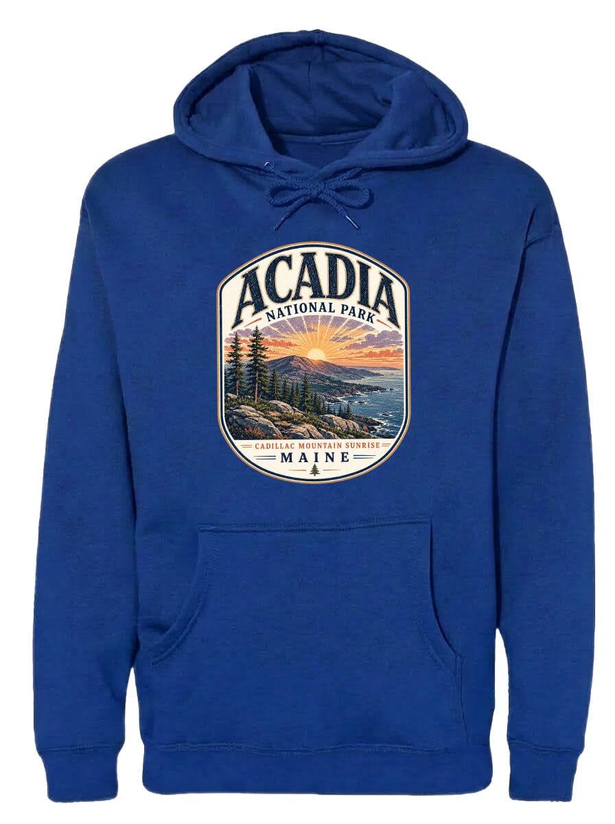 ADULT Acadia National Park Chest Logo T Shirt | Hoodie | Long Sleeve | Sweatshirt | Crew Neck | Tank Top 1 Fiesta Doodle waterproof vinyl sticker. dishwasher safe outdoor sticker.