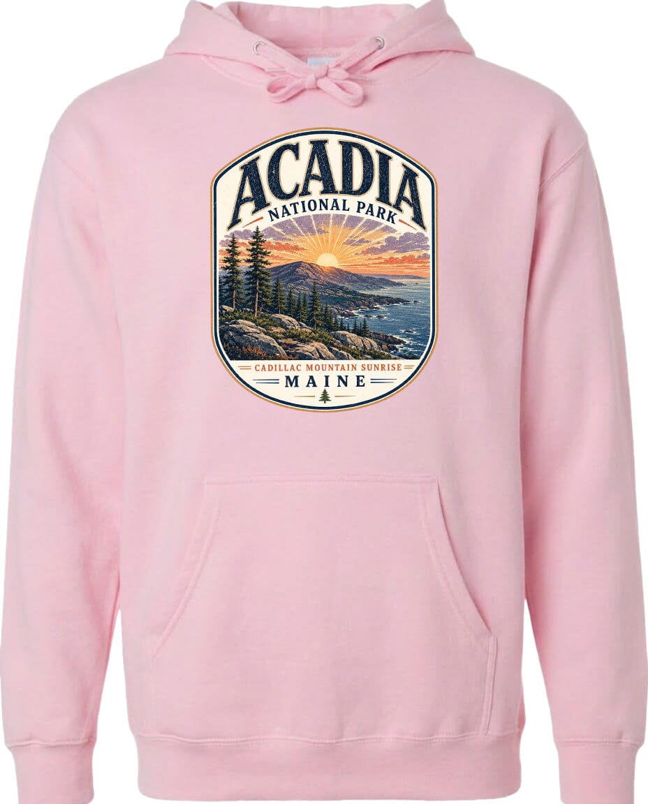 ADULT Acadia National Park Chest Logo T Shirt | Hoodie | Long Sleeve | Sweatshirt | Crew Neck | Tank Top 1 Fiesta Doodle waterproof vinyl sticker. dishwasher safe outdoor sticker.