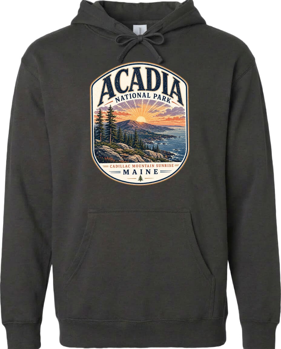 ADULT Acadia National Park Chest Logo T Shirt | Hoodie | Long Sleeve | Sweatshirt | Crew Neck | Tank Top 1 Fiesta Doodle waterproof vinyl sticker. dishwasher safe outdoor sticker.
