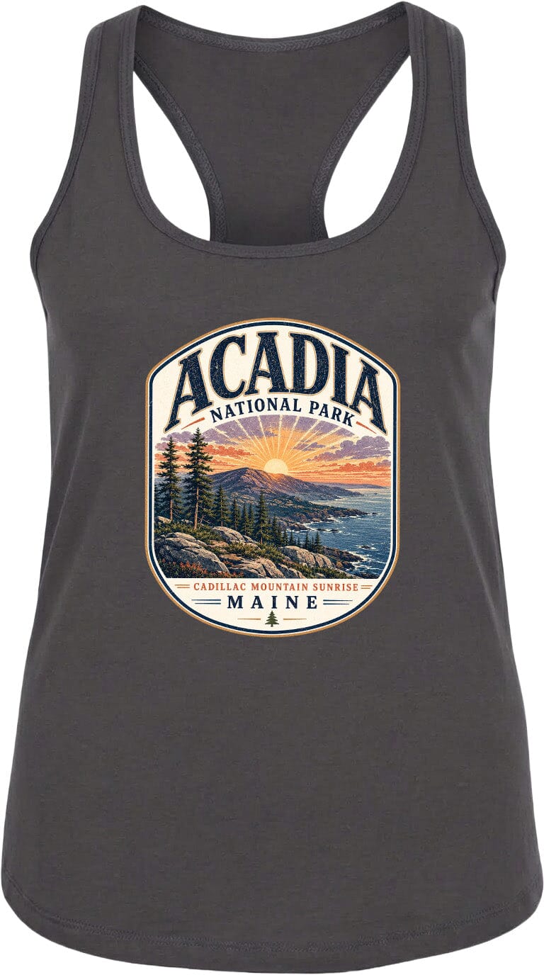 ADULT Acadia National Park Chest Logo T Shirt | Hoodie | Long Sleeve | Sweatshirt | Crew Neck | Tank Top 1 Fiesta Doodle waterproof vinyl sticker. dishwasher safe outdoor sticker.