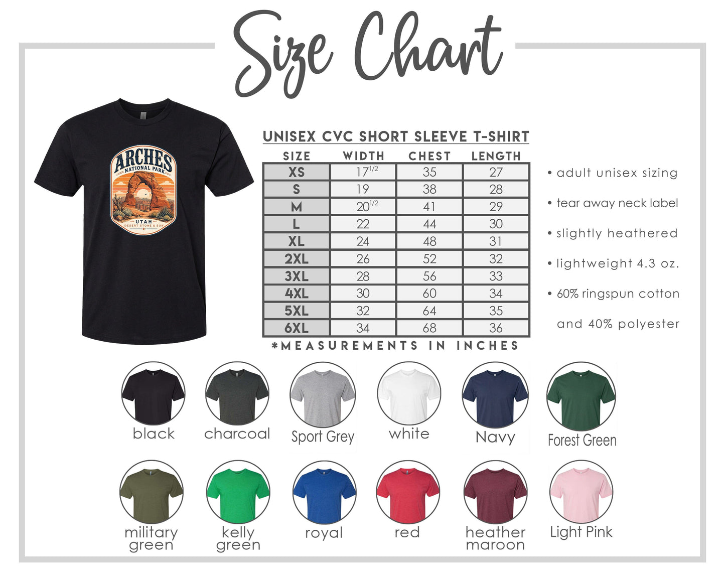 ADULT Arches National Park Badge Chest Logo T Shirt | Hoodie | Long Sleeve | Sweatshirt | Crew Neck | Tank Top 1 Fiesta Doodle waterproof vinyl sticker. dishwasher safe outdoor sticker.