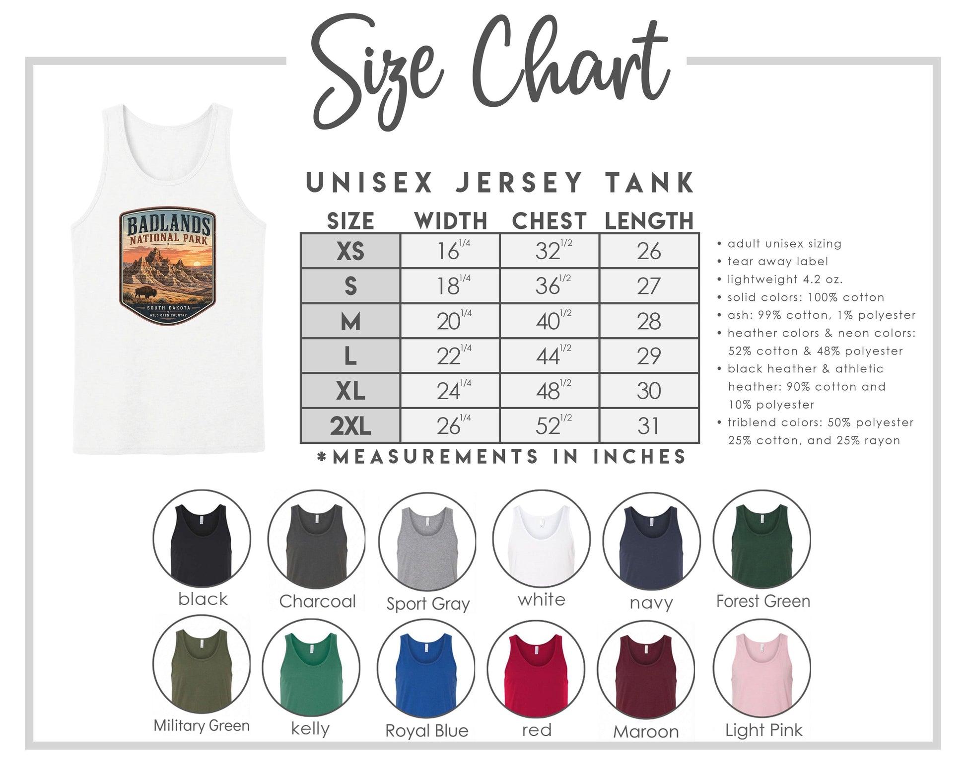 ADULT Badlands National Park Badge Chest Logo T Shirt | Hoodie | Long Sleeve | Sweatshirt | Crew Neck | Tank Top 1 Fiesta Doodle waterproof vinyl sticker. dishwasher safe outdoor sticker.