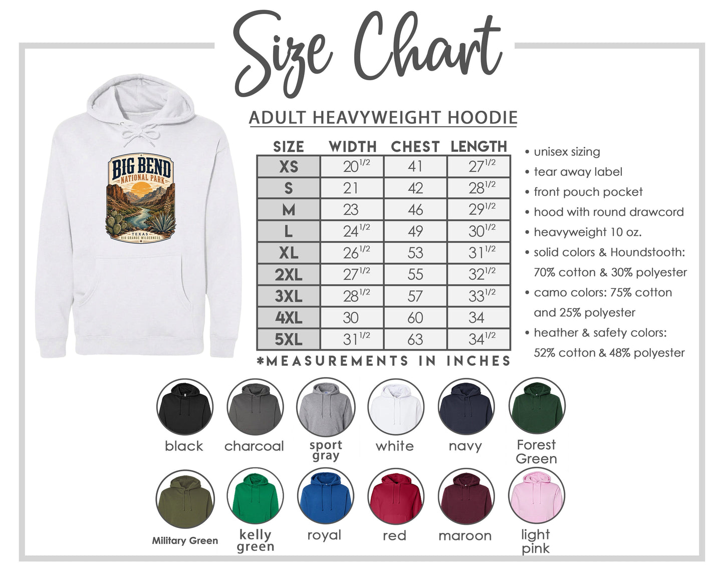 ADULT Big Bend National Park Badge Chest Logo T Shirt | Hoodie | Long Sleeve | Sweatshirt | Crew Neck | Tank Top 1 Fiesta Doodle waterproof vinyl sticker. dishwasher safe outdoor sticker.