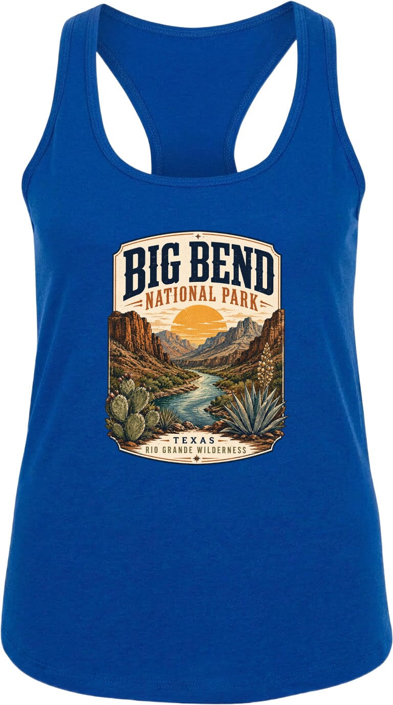 ADULT Big Bend National Park Badge Chest Logo T Shirt | Hoodie | Long Sleeve | Sweatshirt | Crew Neck | Tank Top 1 Fiesta Doodle waterproof vinyl sticker. dishwasher safe outdoor sticker.