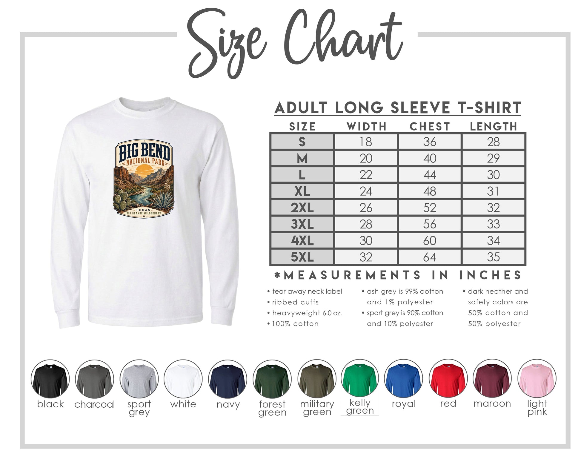 ADULT Big Bend National Park Badge Chest Logo T Shirt | Hoodie | Long Sleeve | Sweatshirt | Crew Neck | Tank Top 1 Fiesta Doodle waterproof vinyl sticker. dishwasher safe outdoor sticker.