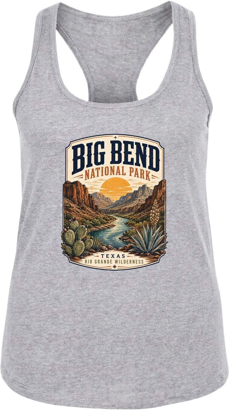 ADULT Big Bend National Park Badge Chest Logo T Shirt | Hoodie | Long Sleeve | Sweatshirt | Crew Neck | Tank Top 1 Fiesta Doodle waterproof vinyl sticker. dishwasher safe outdoor sticker.
