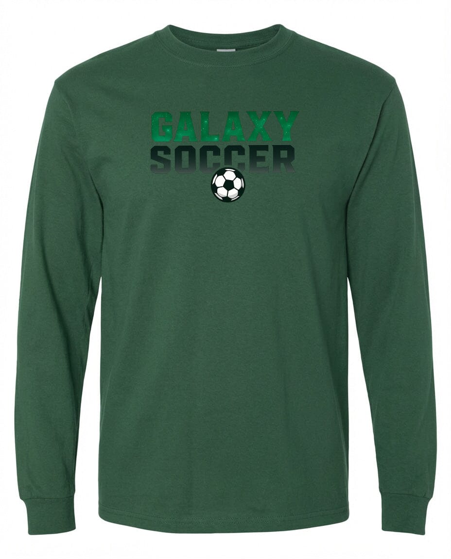 Adult Cosmic Galaxy Soccer Chest T Shirt | Hoodie | Long Sleeve | Sweatshirt | Crew Neck Fiesta Doodle waterproof vinyl sticker. dishwasher safe outdoor sticker.