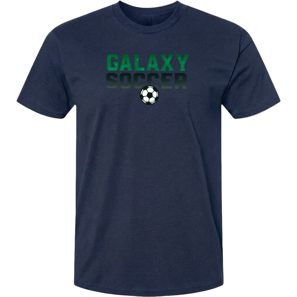 Adult Cosmic Galaxy Soccer Chest T Shirt | Hoodie | Long Sleeve | Sweatshirt | Crew Neck Fiesta Doodle T Shirt XS Navy waterproof vinyl sticker. dishwasher safe outdoor sticker.