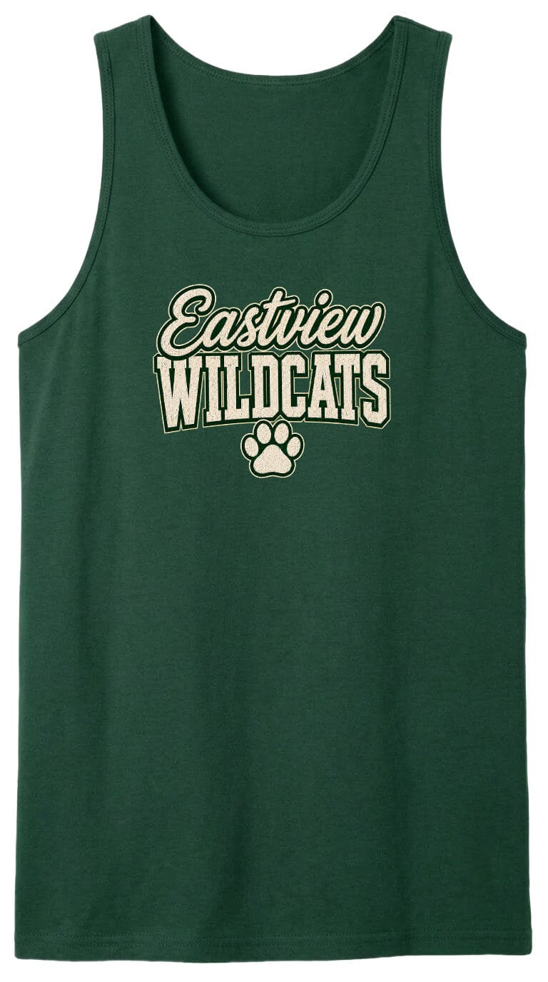 A green tank top with the text "Eastview Wildcats" printed on it.