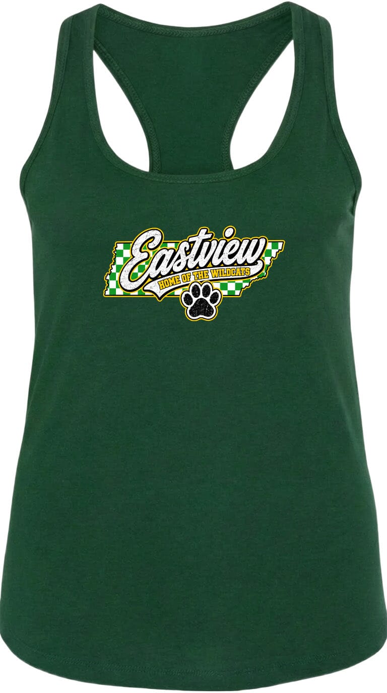 ADULT Eastview Home of the Wildcats Chest Logo T Shirt | Hoodie | Long Sleeve | Sweatshirt | Crew Neck | Tank Top 1 Fiesta Doodle waterproof vinyl sticker. dishwasher safe outdoor sticker.