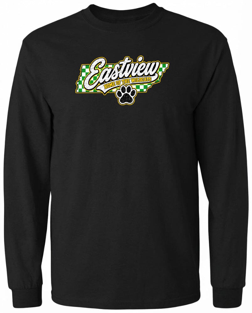 ADULT Eastview Home of the Wildcats Chest Logo T Shirt | Hoodie | Long Sleeve | Sweatshirt | Crew Neck | Tank Top 1 Fiesta Doodle S Long Sleeve Black waterproof vinyl sticker. dishwasher safe outdoor sticker.