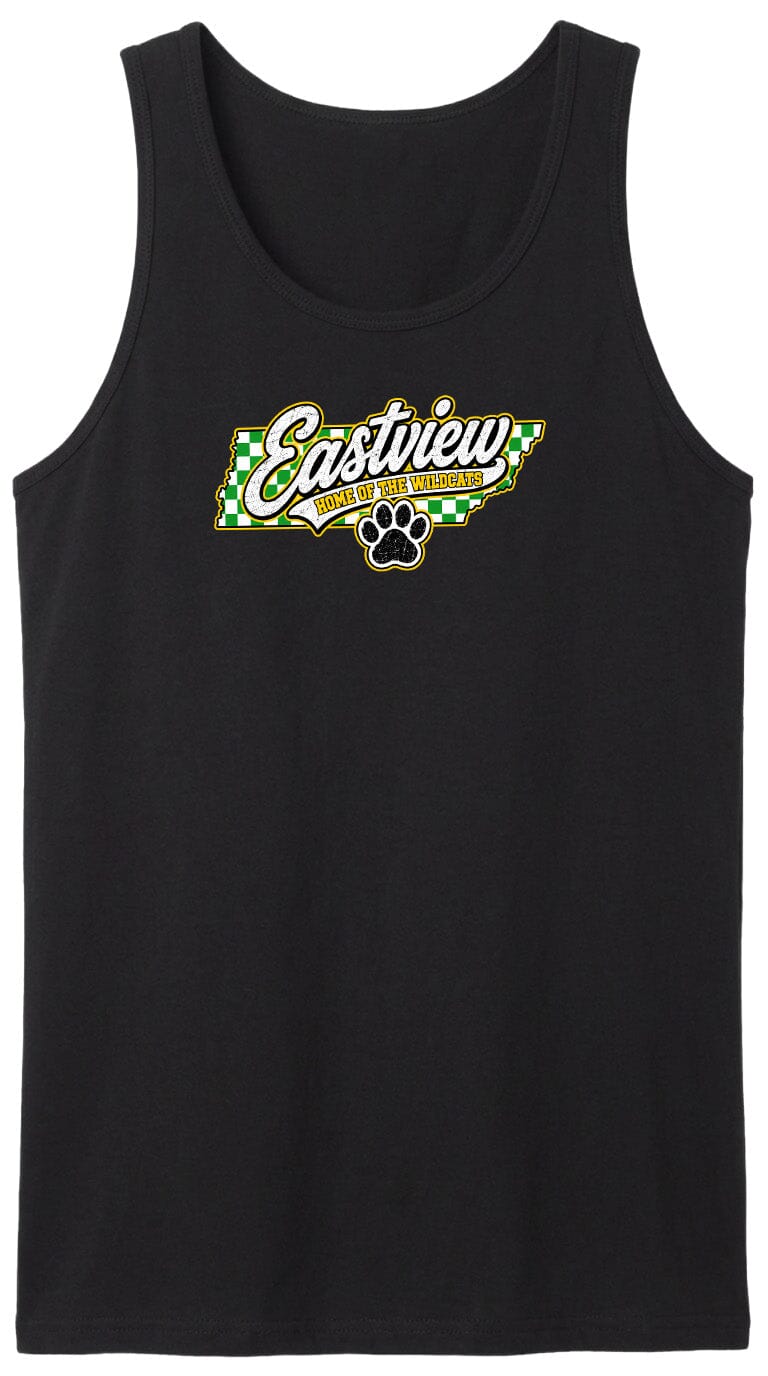 ADULT Eastview Home of the Wildcats Chest Logo T Shirt | Hoodie | Long Sleeve | Sweatshirt | Crew Neck | Tank Top 1 Fiesta Doodle S Men's Tank Top Black waterproof vinyl sticker. dishwasher safe outdoor sticker.