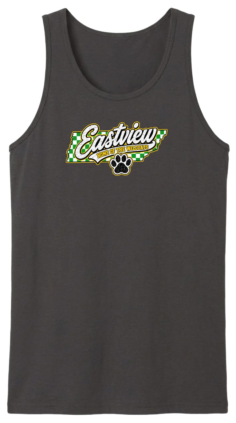 ADULT Eastview Home of the Wildcats Chest Logo T Shirt | Hoodie | Long Sleeve | Sweatshirt | Crew Neck | Tank Top 1 Fiesta Doodle S Men's Tank Top Charcoal waterproof vinyl sticker. dishwasher safe outdoor sticker.