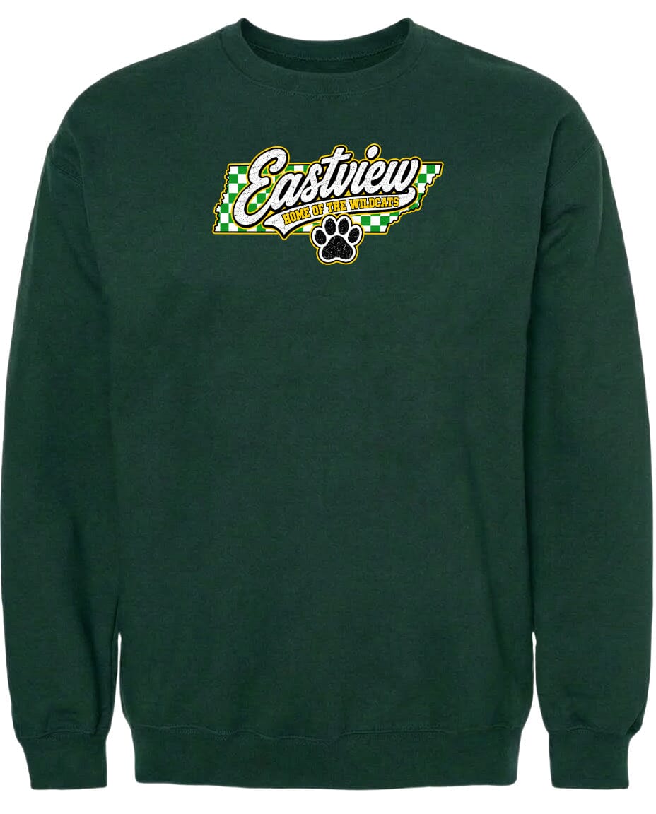 ADULT Eastview Home of the Wildcats Chest Logo T Shirt | Hoodie | Long Sleeve | Sweatshirt | Crew Neck | Tank Top 1 Fiesta Doodle S Sweat Shirt Forest Green waterproof vinyl sticker. dishwasher safe outdoor sticker.