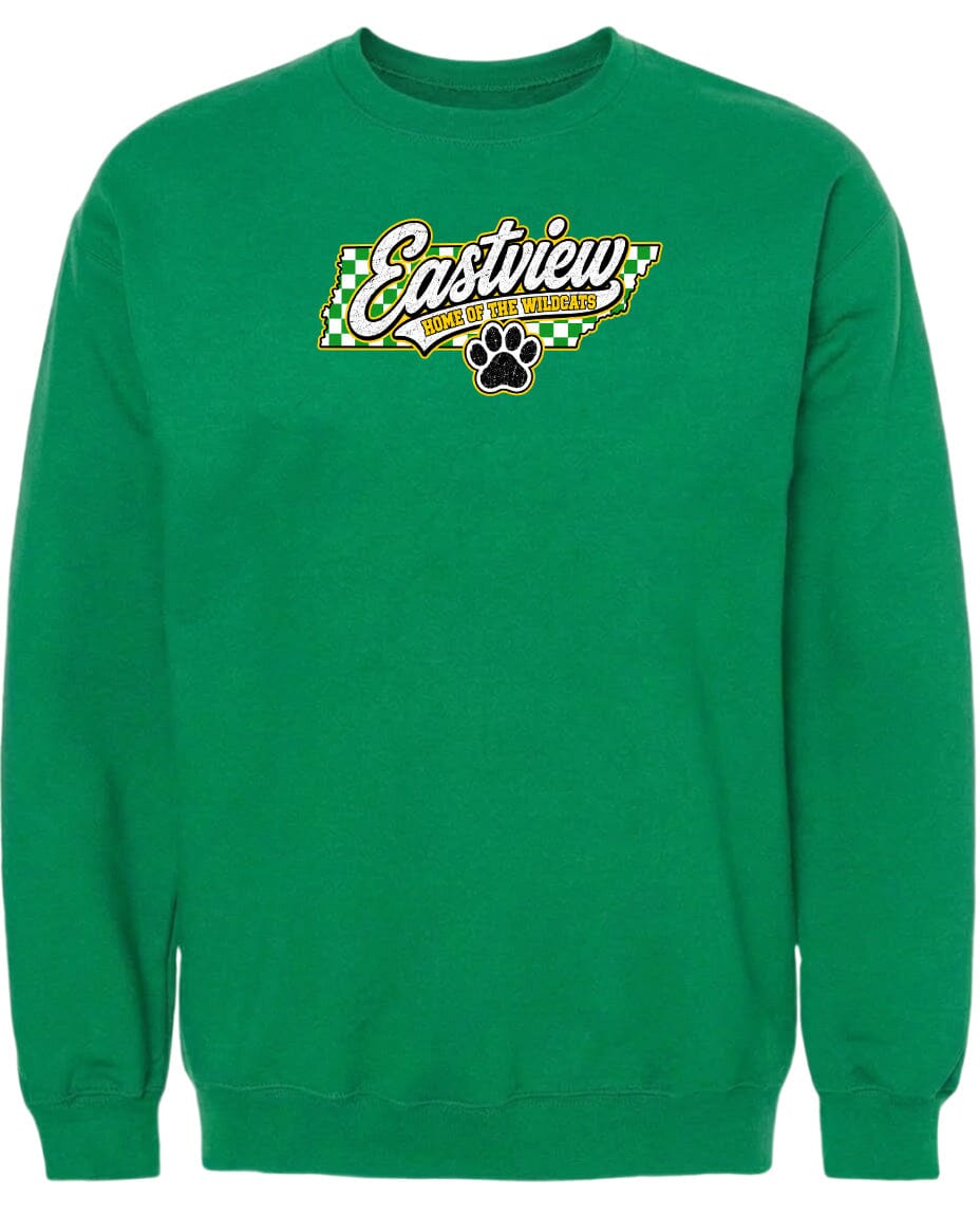 ADULT Eastview Home of the Wildcats Chest Logo T Shirt | Hoodie | Long Sleeve | Sweatshirt | Crew Neck | Tank Top 1 Fiesta Doodle S Sweat Shirt Kelly Green waterproof vinyl sticker. dishwasher safe outdoor sticker.
