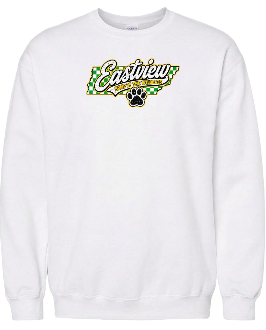 ADULT Eastview Home of the Wildcats Chest Logo T Shirt | Hoodie | Long Sleeve | Sweatshirt | Crew Neck | Tank Top 1 Fiesta Doodle S Sweat Shirt White waterproof vinyl sticker. dishwasher safe outdoor sticker.