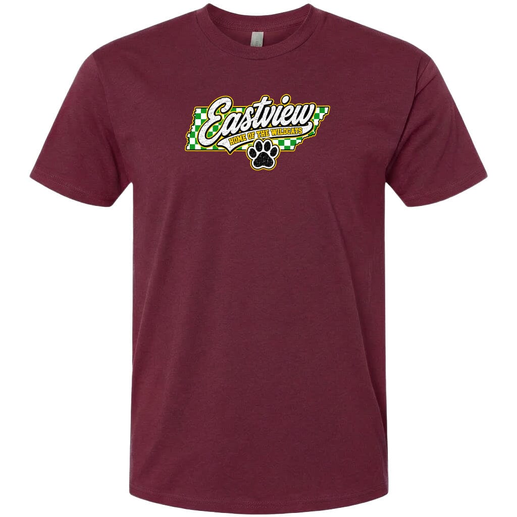 ADULT Eastview Home of the Wildcats Chest Logo T Shirt | Hoodie | Long Sleeve | Sweatshirt | Crew Neck | Tank Top 1 Fiesta Doodle S T Shirt Maroon waterproof vinyl sticker. dishwasher safe outdoor sticker.
