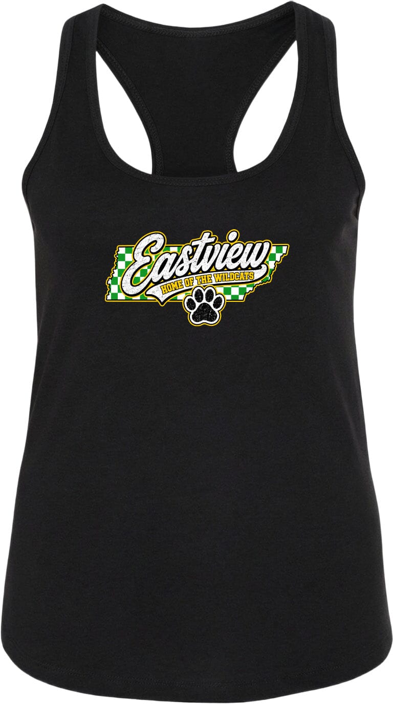ADULT Eastview Home of the Wildcats Chest Logo T Shirt | Hoodie | Long Sleeve | Sweatshirt | Crew Neck | Tank Top 1 Fiesta Doodle S Women's Tank Top Black waterproof vinyl sticker. dishwasher safe outdoor sticker.