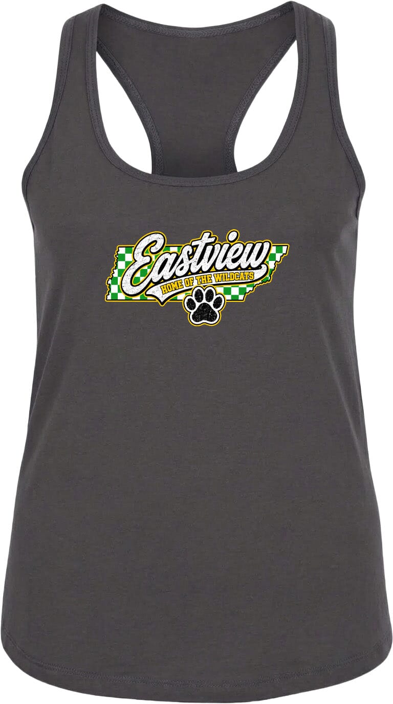 ADULT Eastview Home of the Wildcats Chest Logo T Shirt | Hoodie | Long Sleeve | Sweatshirt | Crew Neck | Tank Top 1 Fiesta Doodle S Women's Tank Top Charcoal waterproof vinyl sticker. dishwasher safe outdoor sticker.