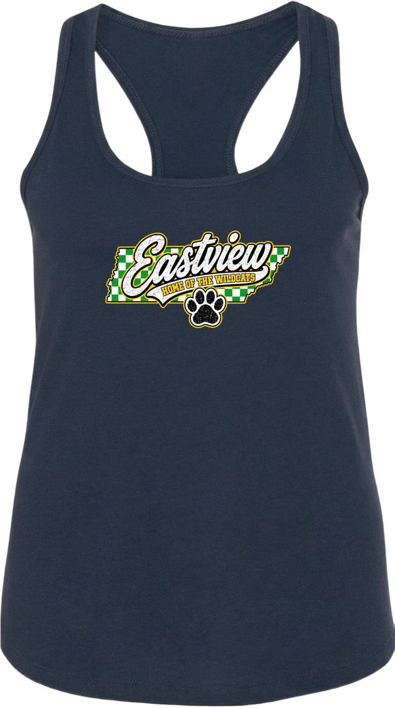 ADULT Eastview Home of the Wildcats Chest Logo T Shirt | Hoodie | Long Sleeve | Sweatshirt | Crew Neck | Tank Top 1 Fiesta Doodle S Women's Tank Top Navy waterproof vinyl sticker. dishwasher safe outdoor sticker.
