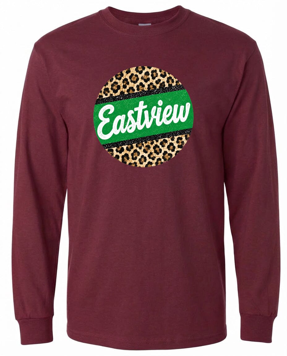 ADULT Eastview Round Green Chest Logo T Shirt | Hoodie | Long Sleeve | Sweatshirt | Crew Neck | Tank Top 1 Fiesta Doodle waterproof vinyl sticker. dishwasher safe outdoor sticker.