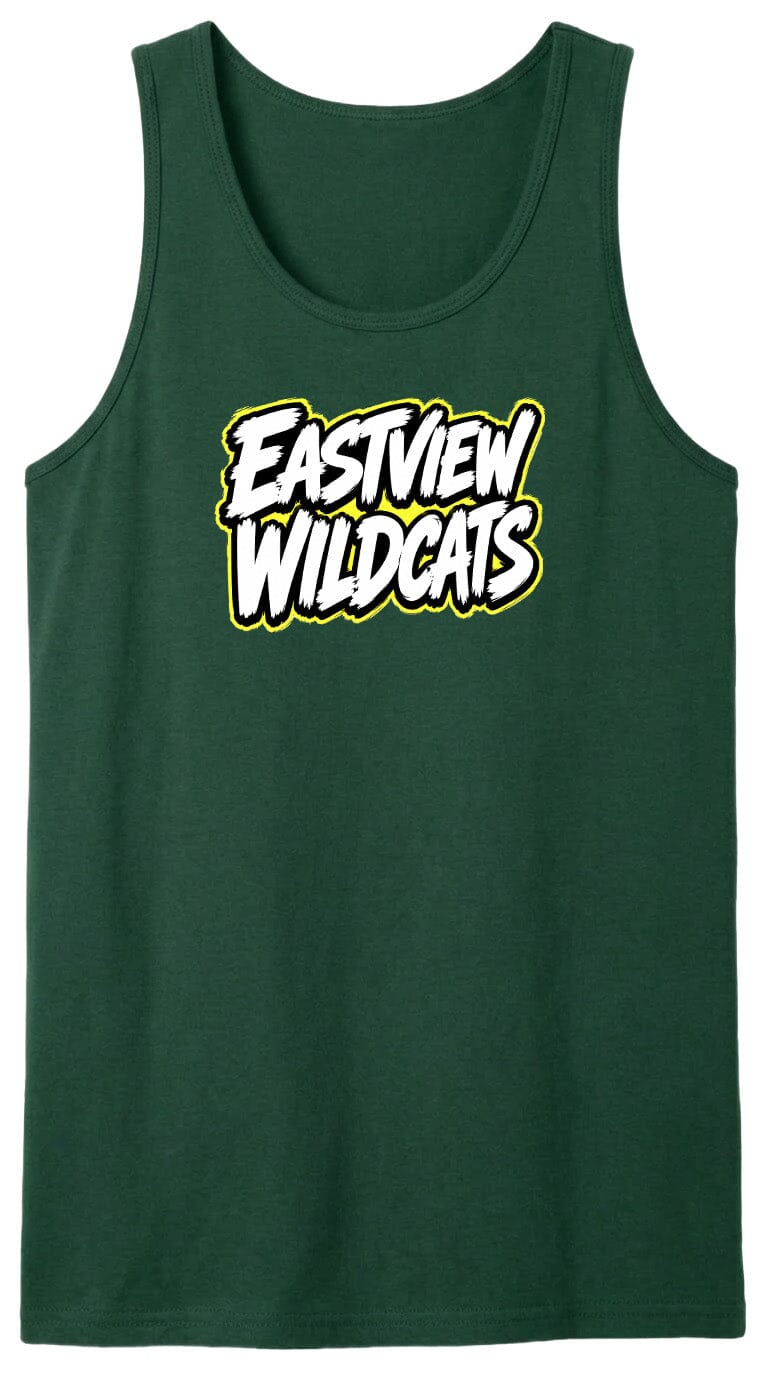 A green tank top with the text "EASTVIEW WILDCATS" printed on it.