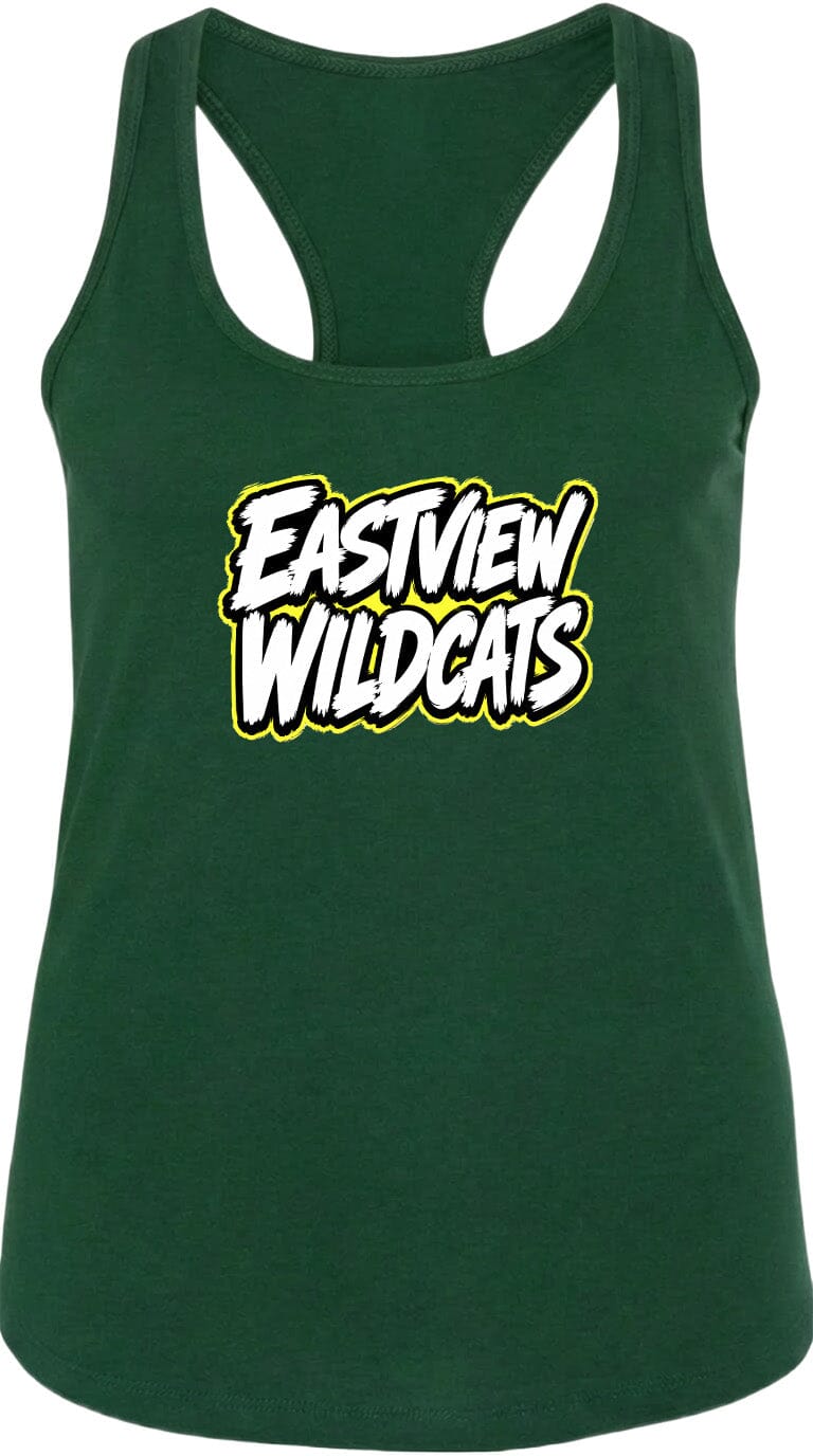 A green tank top with the text "EASTVIEW WILDCATS" printed on it.