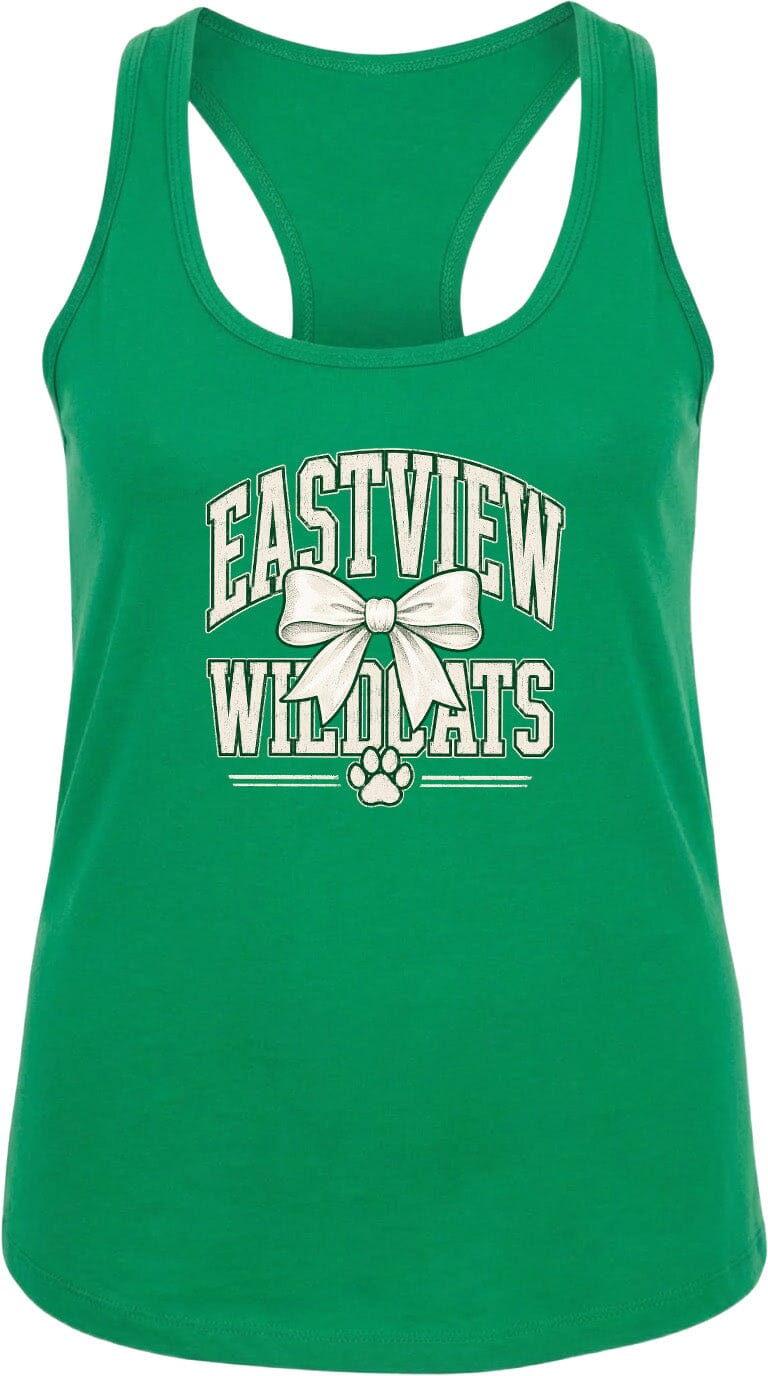 A green tank top with the text "EASTVIEW WILDCATS" printed on it.