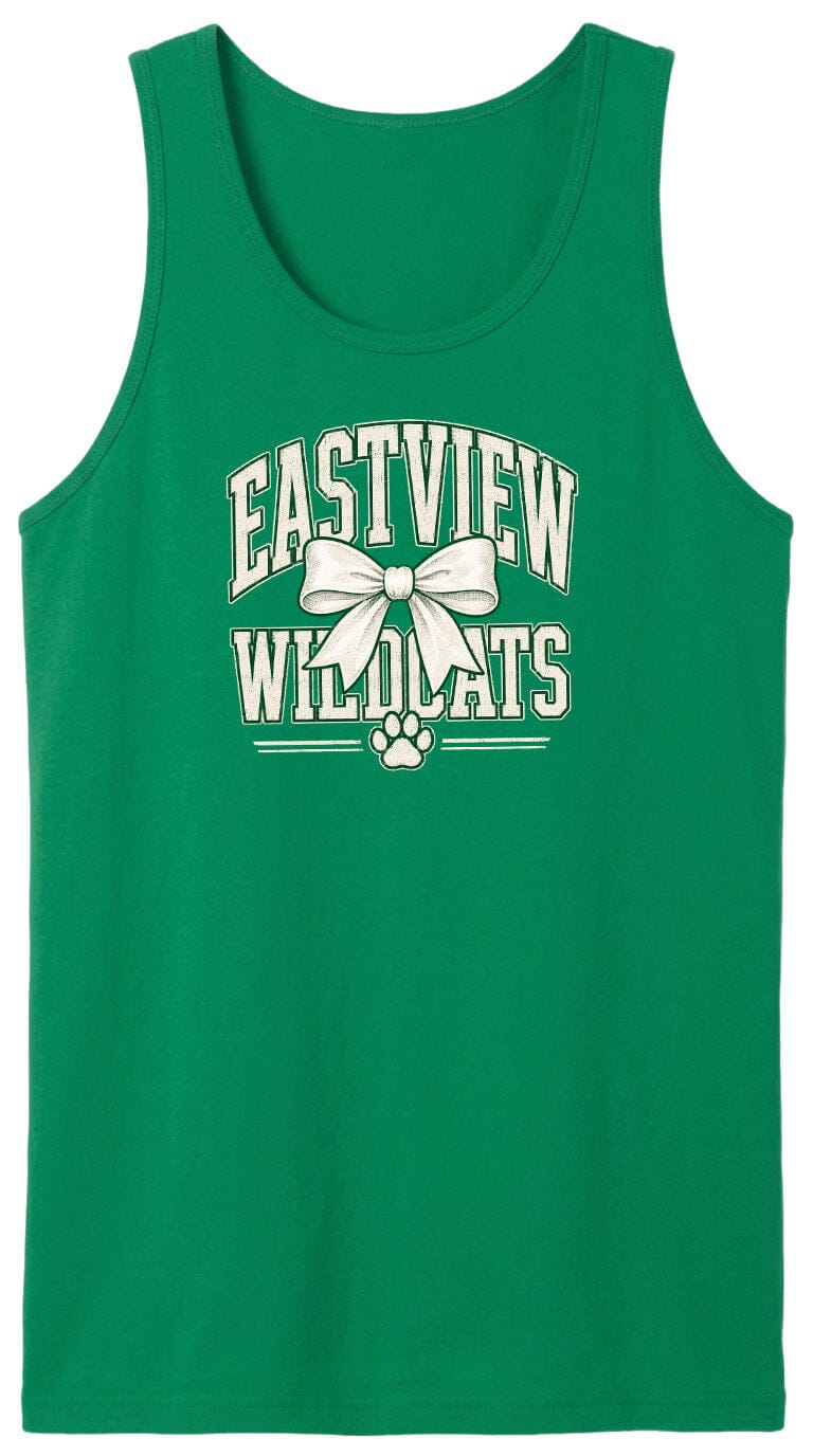 A green tank top with the text "EASTVIEW WILDCATS" printed on it.