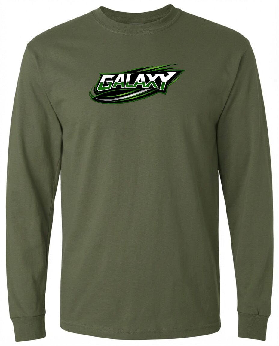 Adult Galaxy BA Chest Logo T Shirt | Hoodie | Long Sleeve | Sweatshirt | Crew Neck | Tank Top Fiesta Doodle waterproof vinyl sticker. dishwasher safe outdoor sticker.