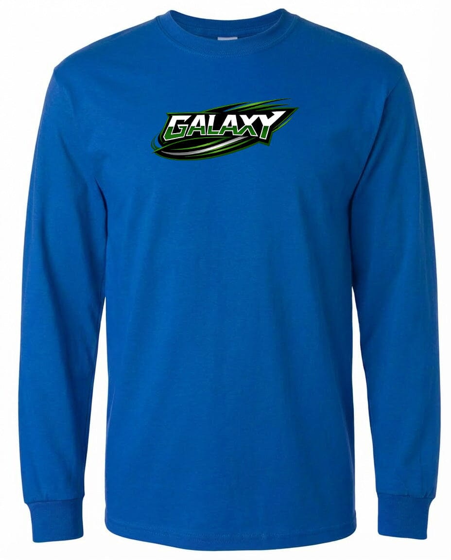 Adult Galaxy BA Chest Logo T Shirt | Hoodie | Long Sleeve | Sweatshirt | Crew Neck | Tank Top Fiesta Doodle waterproof vinyl sticker. dishwasher safe outdoor sticker.