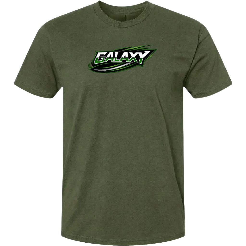 Adult Galaxy BA Chest Logo T Shirt | Hoodie | Long Sleeve | Sweatshirt | Crew Neck | Tank Top Fiesta Doodle T Shirt XS Military Green waterproof vinyl sticker. dishwasher safe outdoor sticker.