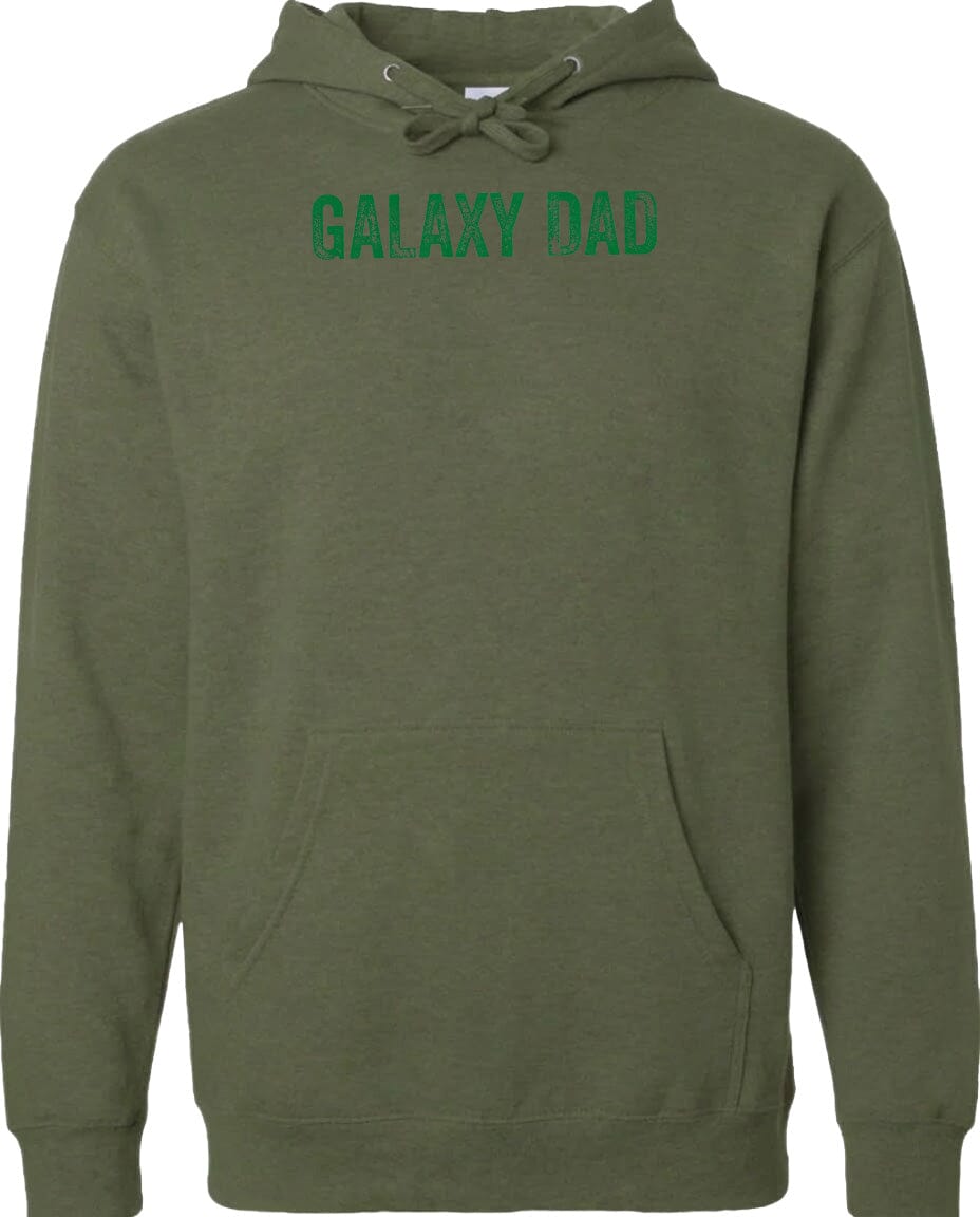 Adult Galaxy Dad Chest Logo T Shirt | Hoodie | Long Sleeve | Sweatshirt | Crew Neck | Tank Top Fiesta Doodle waterproof vinyl sticker. dishwasher safe outdoor sticker.