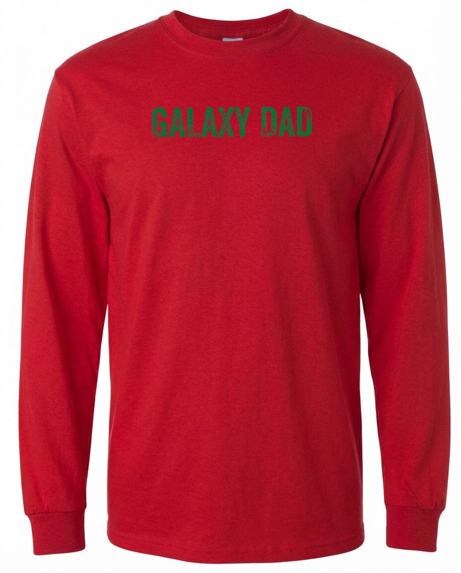 Adult Galaxy Dad Chest Logo T Shirt | Hoodie | Long Sleeve | Sweatshirt | Crew Neck | Tank Top Fiesta Doodle waterproof vinyl sticker. dishwasher safe outdoor sticker.